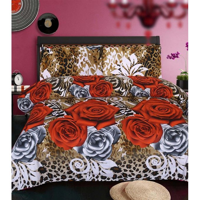 Multicolour Bedsheet with Pillow Covers